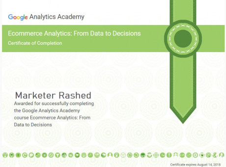 Rashed Miah Google certificat